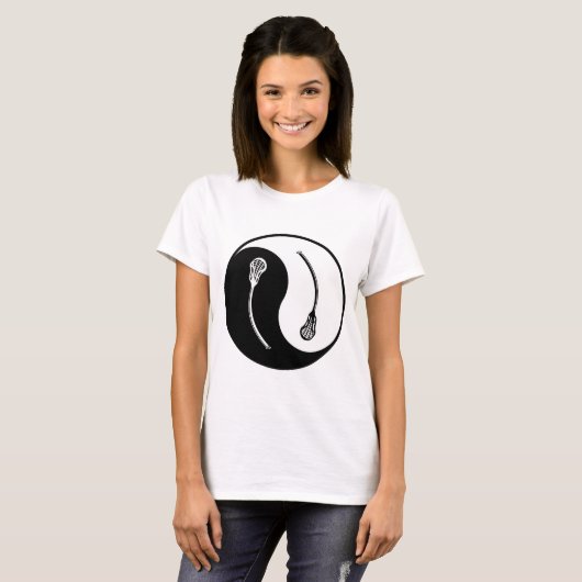 T-shirt Lacrosse de Yin Yang (Devant entier)