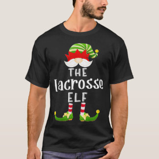 T-shirt Lacrosse Elf Group Noël Funny Pajama Party