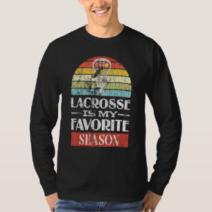 T-shirt Lacrosse Est Mon Joueur De Saison Favorite Entraîn