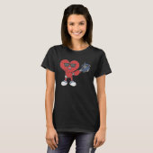 T-shirt Lacrosse Heureuse Sainte-Valentin Coeur Amour Mari (Devant entier)