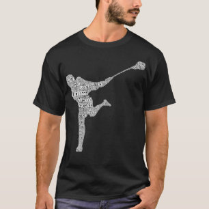 T-shirt Lacrosse Joueur Jeunes Garçons Hommes