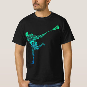 T-shirt Lacrosse Joueur Jeunes Hommes Enfants Garçons