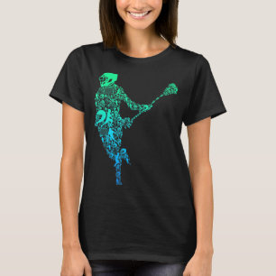 T-shirt Lacrosse Joueur Jeunes Hommes Garçons Enfants