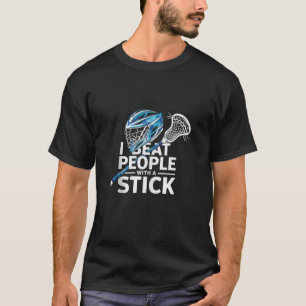 T-shirt Lacrosse Lax I Battre Les Gens Avec Un Bâton Garço