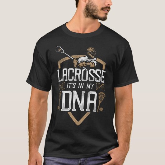 T-shirt Lacrosse Lax Lacrosse It's In My Dna (Devant)
