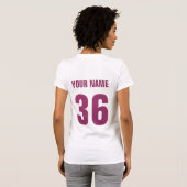 T-shirt Lacrosse Maman Nom et Numéro Retour Imprimer Tee (Dos entier)