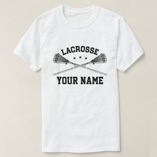 T-shirt Lacrosse nommée faite sur commande (Design devant)