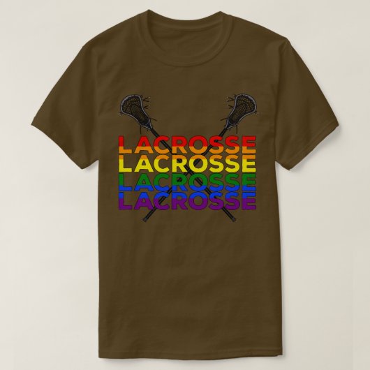 T-shirt Lacrosse Rainbow (Design devant)