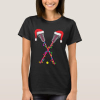 Lacrosse Santa Hat Christmas Lights Funny Sport Xm