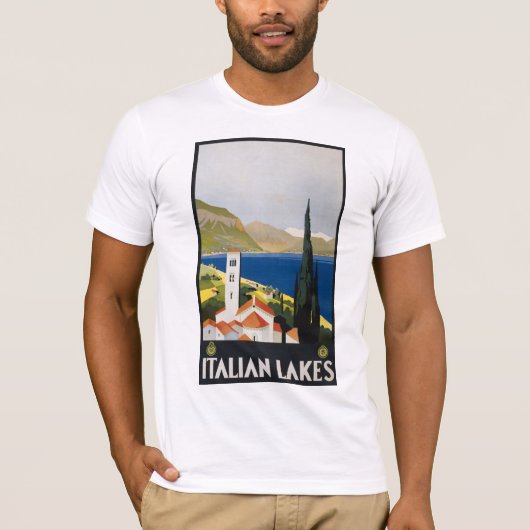 T-shirt Lacs italiens vintages (Devant)