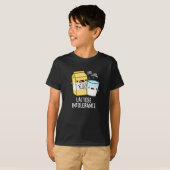 T-shirt Lactose Intolérance Funk Milk Pun Dark BG (Devant entier)