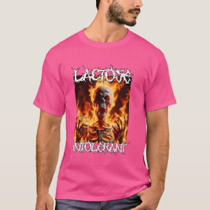 T-shirt Lactose Intolérant Drôle Cringe Dur Skeleton Mème