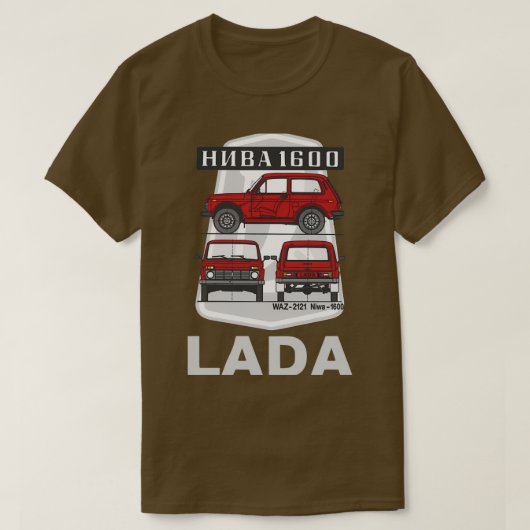 T-shirt Lada Niva 1600 rouge (Design devant)