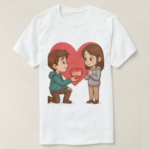 T-shirt Ladka aur ladki dil