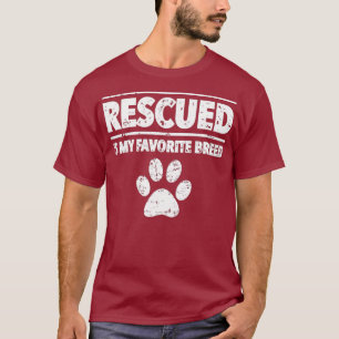 T-shirt L'Adoption De Chien Secouru Est Mon Chien De race