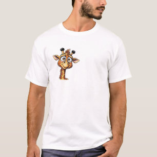 T-shirt "L'adorable girafe en action !"