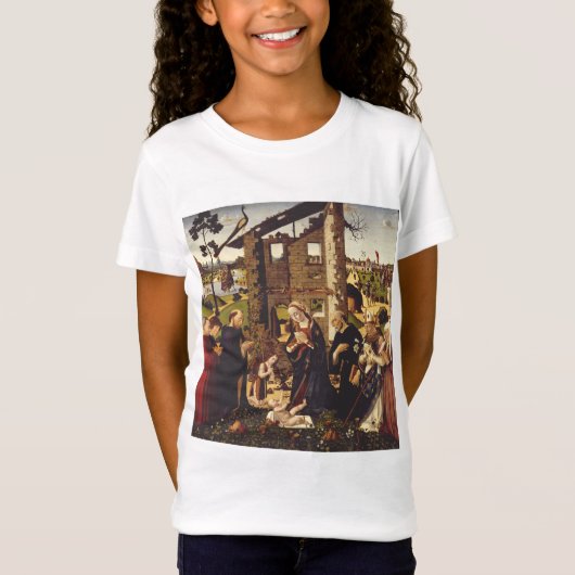 T-Shirt L'adoration de l'enfant avec les saints et les don (Devant)