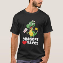 L'adulte de chemise de tacos d'amour de dragons