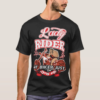 T-SHIRT LADY BIKER MON BIKER M'AIME JUSTE T SHIRT