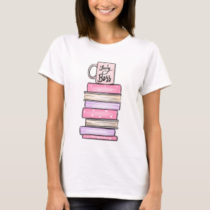 T-shirt Lady Boss Books et Mug