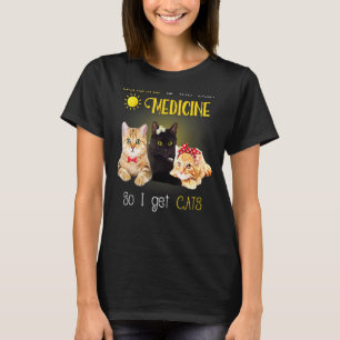 T-shirt Lady Cat Sunshine Est La Meilleure Médecine Donc J