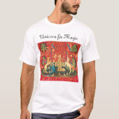 T-shirt LADY ET UNICORN POUR Fleurs Imaginaires MAGIQUES, (Devant)
