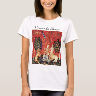 T-shirt LADY ET UNICORN POUR Fleurs Imaginaires MAGIQUES,