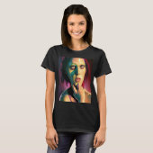 T-shirt Lady Frankenstein Scary Monster Halloween Favori (Devant entier)