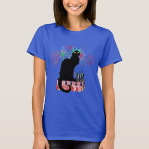 T-shirt Lady Liberty - Patriotique Le Conversation Noir T-