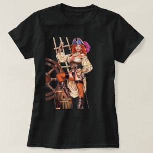 T-shirt Lady Pirate dans le capitaine Morgan Stance