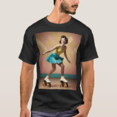 T-shirt Lady Roller Skating Back, (Devant)