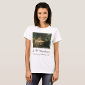 T-shirt Lady Shalott On Boat par John William Waterhouse (Devant entier)