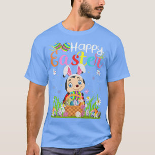 T-shirt Ladybug Bunny Oeuf Chasse Drôle Ladybug Happy East