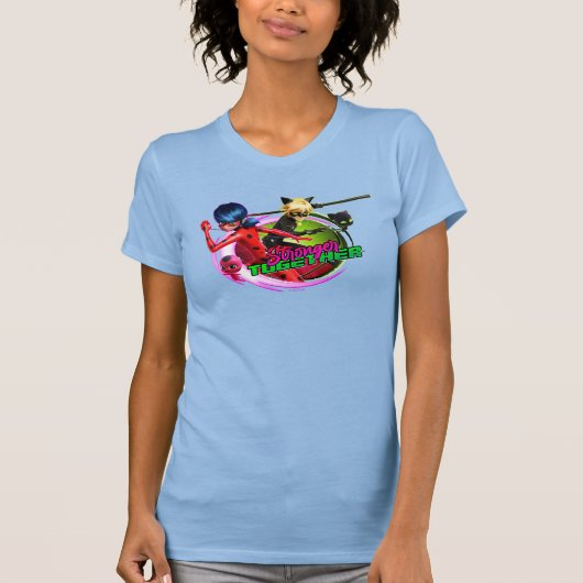 T-shirt Ladybug & Cat Noir | Ensemble plus fort (Devant)