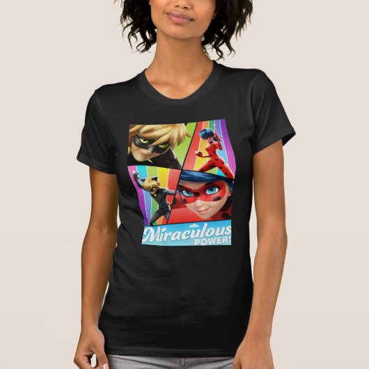 T-shirt Ladybug & Cat Noir | Puissance Miraculeuse ! (Devant)