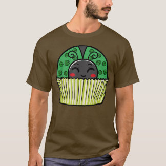 T-shirt Ladybug Cupcake Saint Patricks Day Shamrock Feuill
