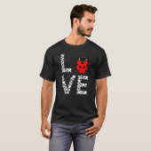 T-shirt Ladybug Cute Ladybug Insect Bug Log Entomologue (Devant entier)