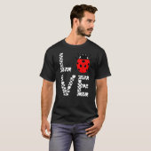 T-shirt Ladybug Cute Ladybug Insect Bug Log Entomologue (Devant entier)
