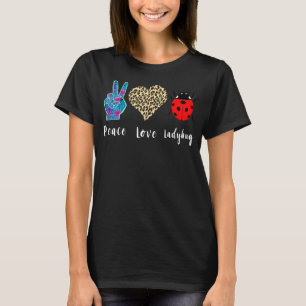 T-shirt Ladybug Entomologie Amour Paix Ladybug Insect