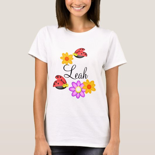 T-shirt Ladybug et Fleurs (Devant)