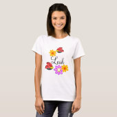 T-shirt Ladybug et Fleurs (Devant entier)