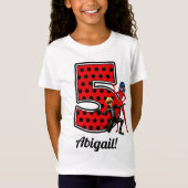 T-Shirt Ladybug et Noir de chat Miraculeux 5e anniversaire (Devant)