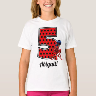 T-shirt Ladybug et Noir de chat Miraculeux 5e anniversaire