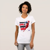 T-shirt Ladybug Every Girl est un super héros (Devant entier)