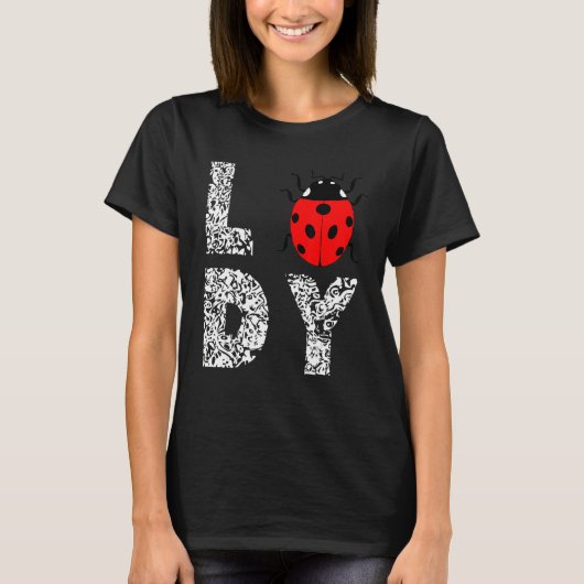 T-shirt Ladybug Ladybug Insect Lady Leopard mignon Ladybug (Devant)