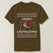 T-shirt Ladybug Lover Noël laid Xmas Ladybird Sweer (Design devant)