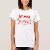 T-shirt Ladybug maman de la fille d'anniversaire (Devant)