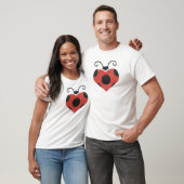 T-shirt Ladybug Red Bug Heart symbole (Unisexe)