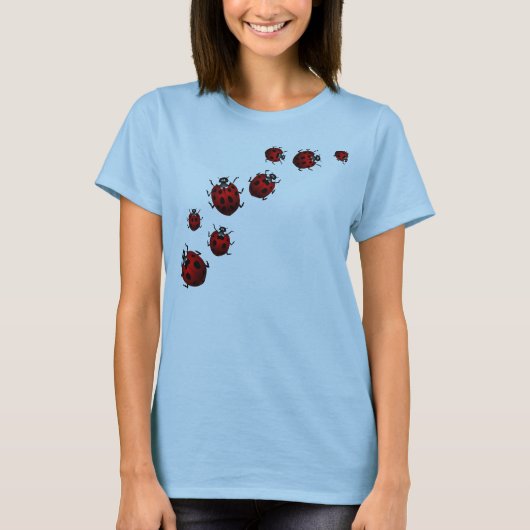 T-shirt Ladybug Ringer Shirt de chemise de la coccinelle (Devant)