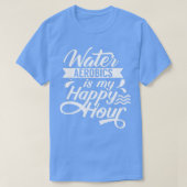 T-shirt L'Aérobic Eau Est Mon Bon Instructeur D'Heure Aqua (Design devant)